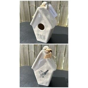 Rae Dunn Perch Ceramic Birdhouse